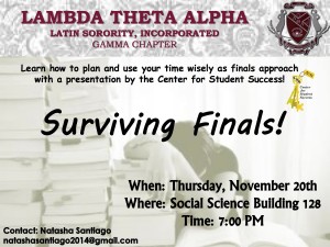 November 20th @ 7pm Social Sciences Building Room 128